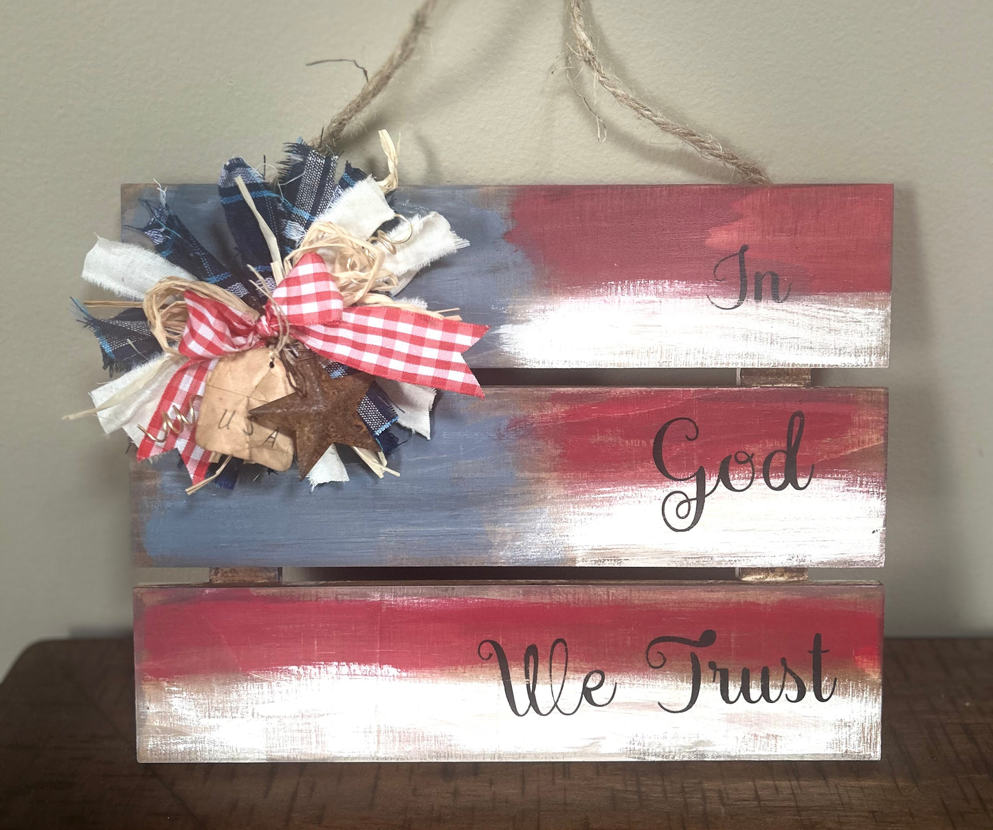 Rustic Flag - In God We Trust