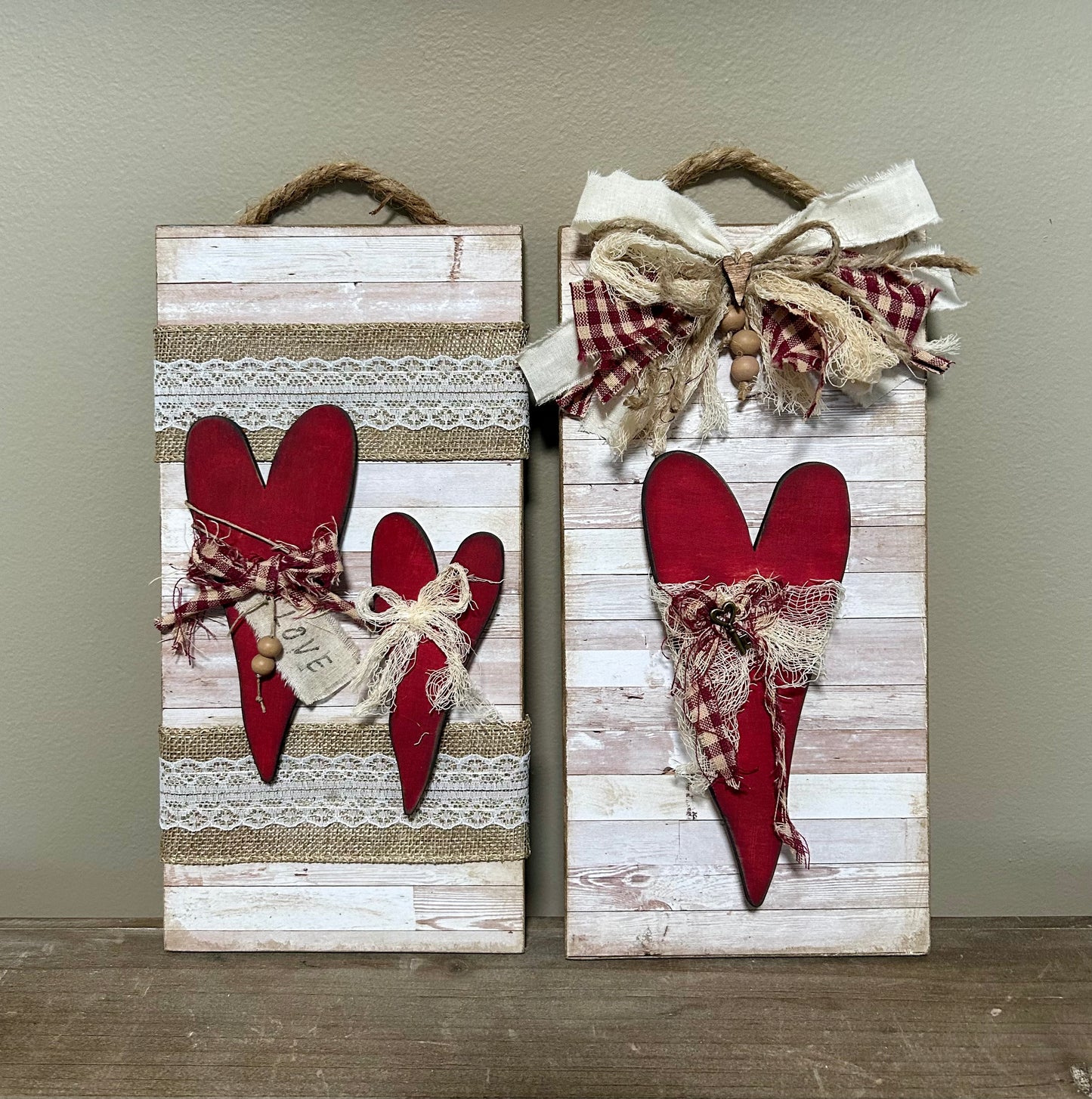 Rustic Heart Wall Hangers